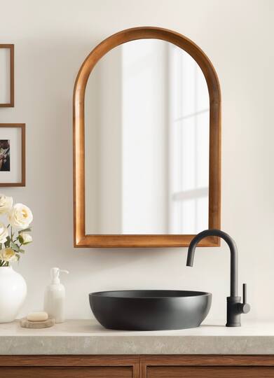 Kate and Laurel Hatherleigh Arch Mirror Vanity Cabinet
